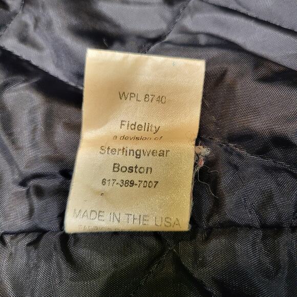 Sterlingwear Boston Pea Coat Mens 46L Black Wool Made in USA Navy Anchor Buttons - Picture 2 of 12